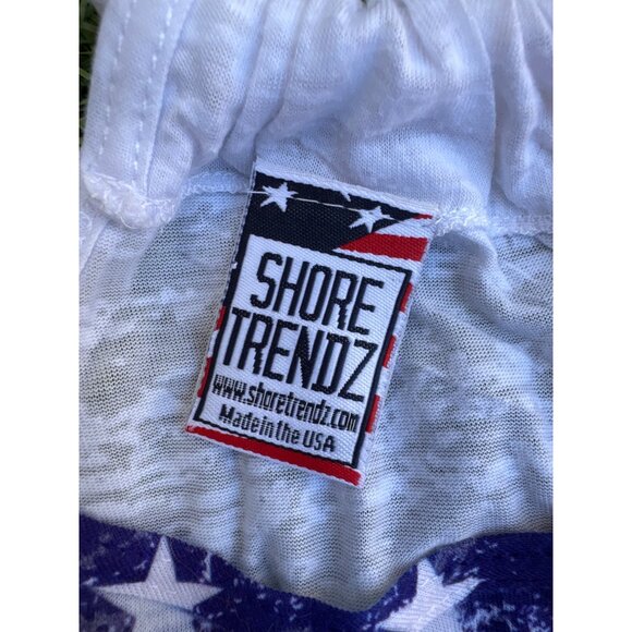 American Flag Racerback Tank Cover-Up Dress S By Shore Trendz - Picture 3 of 6